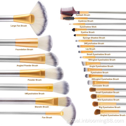 Professional Makeup Brush Set Professional Gold 24 Private Label Makeup Brush Set Factory